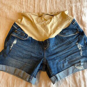 Indigo Blue MATERNITY Jean Shorts - L